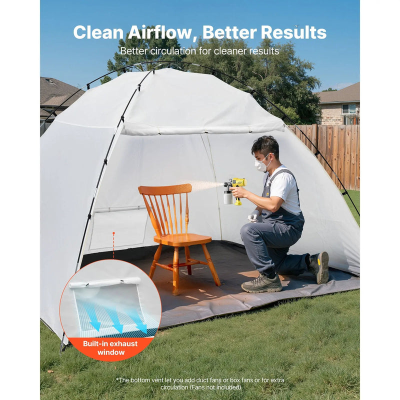 Portable Paint Booth Tent, 115.35 x 90.55 x 74 inch Painting Tent Station by HouseOfZazla