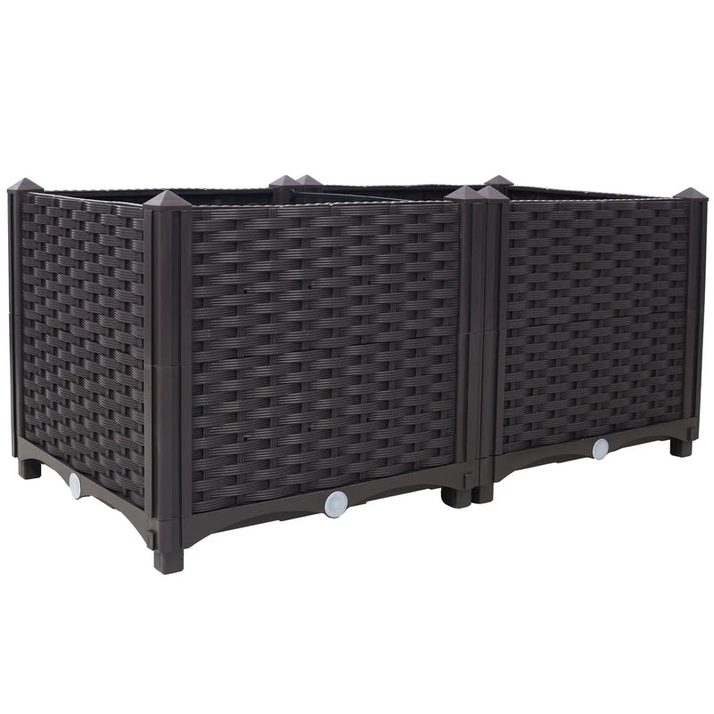 Deep Raised Garden Bed Plastic Planter Boxes by HouseOfZazla