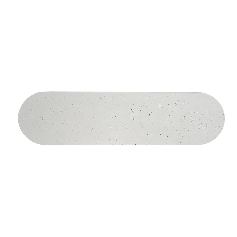 Ellis Oval 60" Concrete Outdoor Dining Bench with Terrazzo Finish - Terrazzo, photo 10 of 10