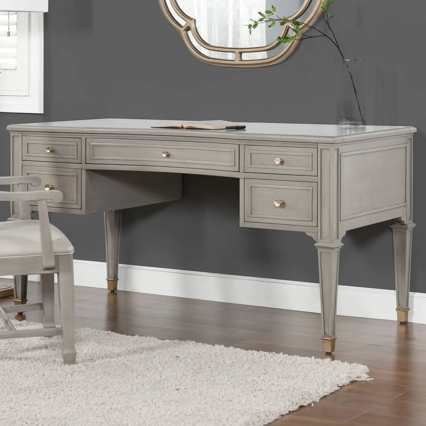Dauphin - 5 Drawer Executive Desk by HouseOfZazla