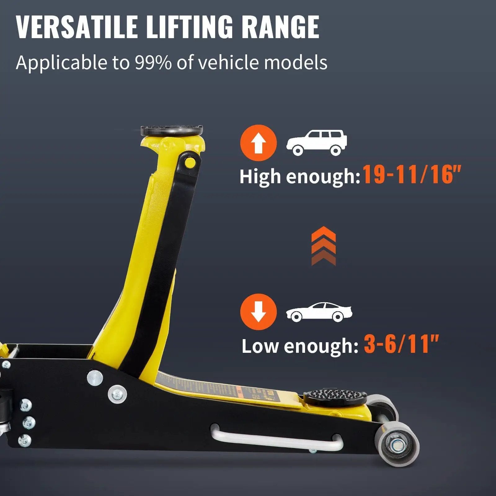 Vevor Racing Floor Jack 3 Ton Dual Pump Lift - Natural by HouseOfZazla