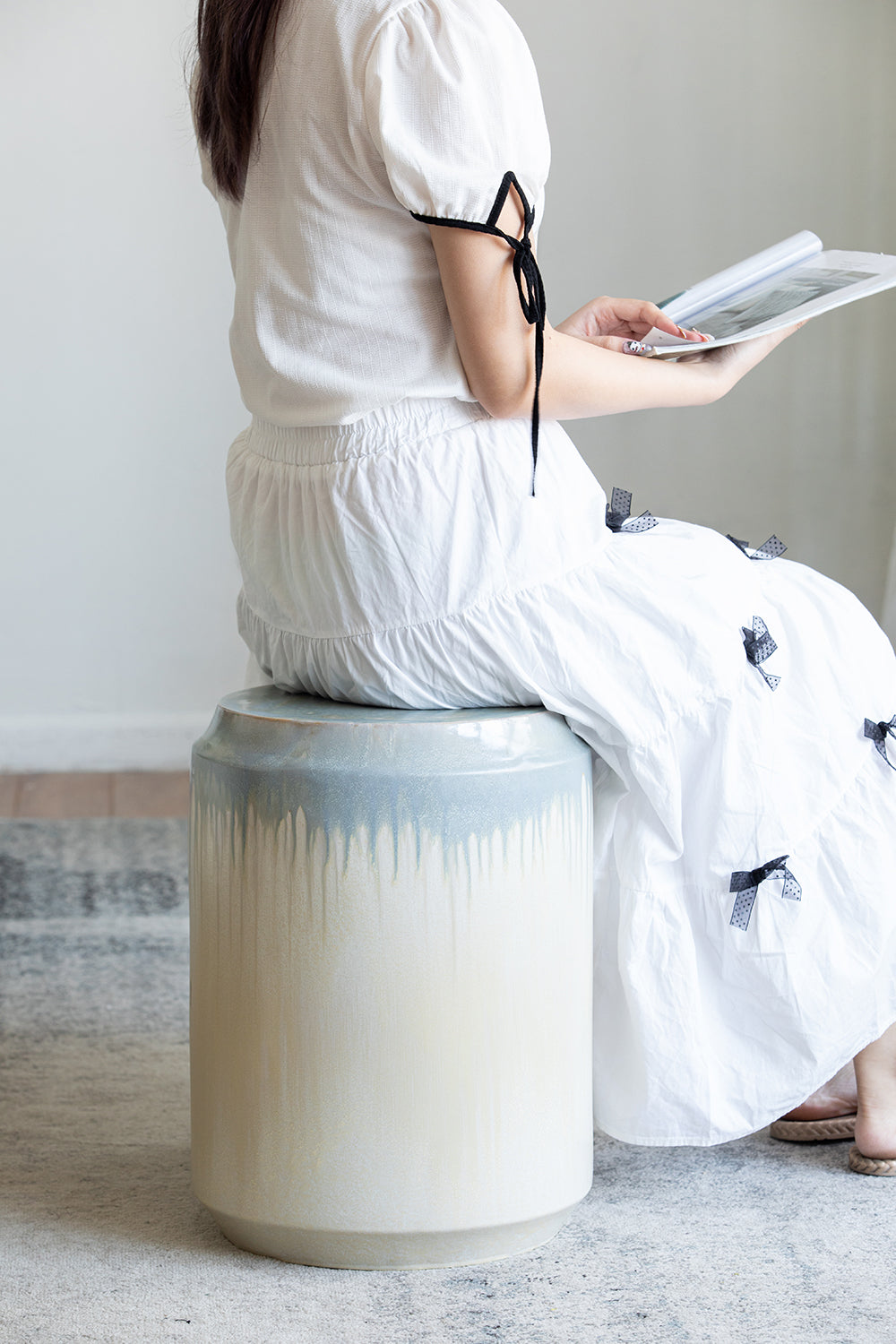 Florence Reactive Glaze Ceramic Garden Stool, photo 10 of 10