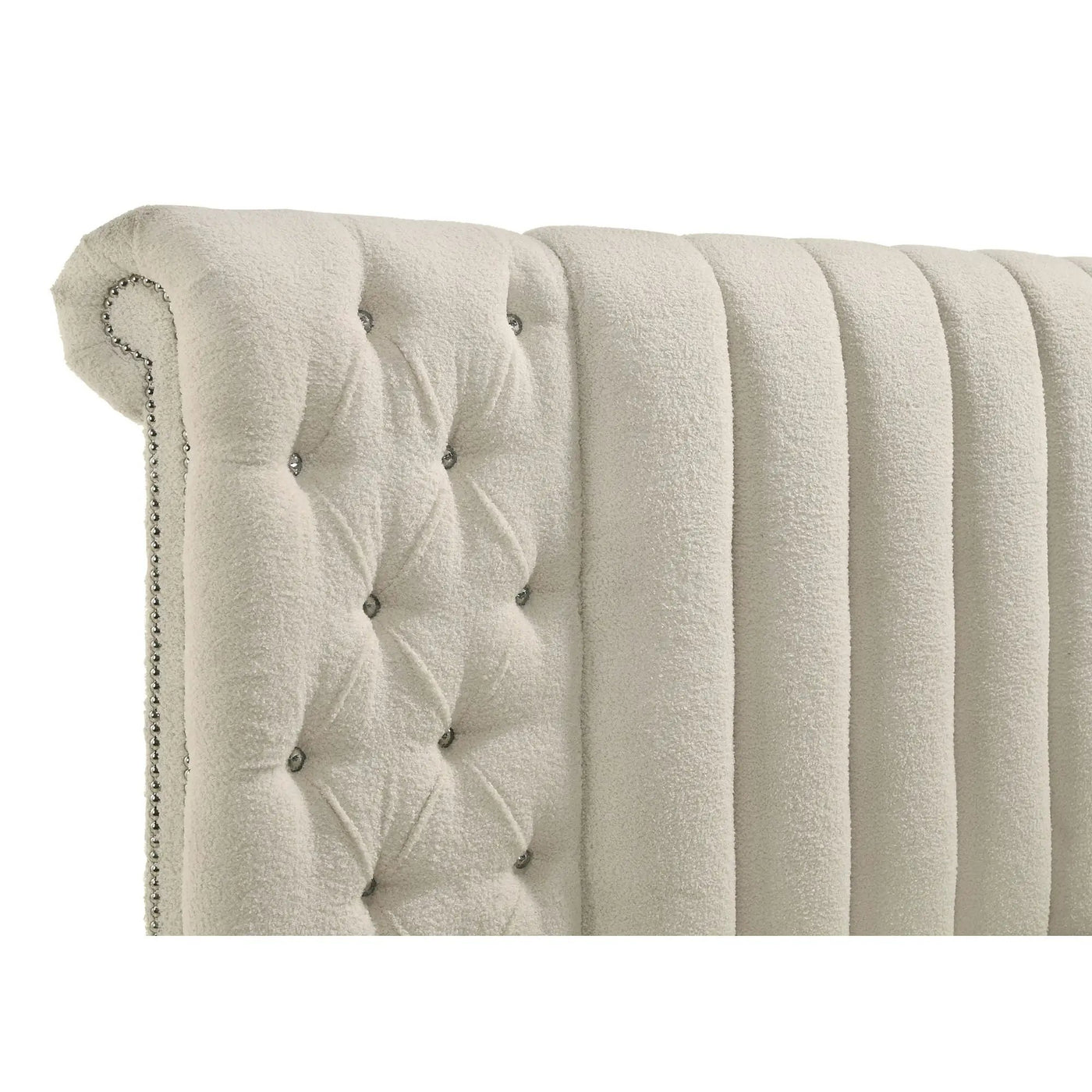 Santiago - Upholstered Round Storage Bed With Built In Charging Ports by HouseOfZazla