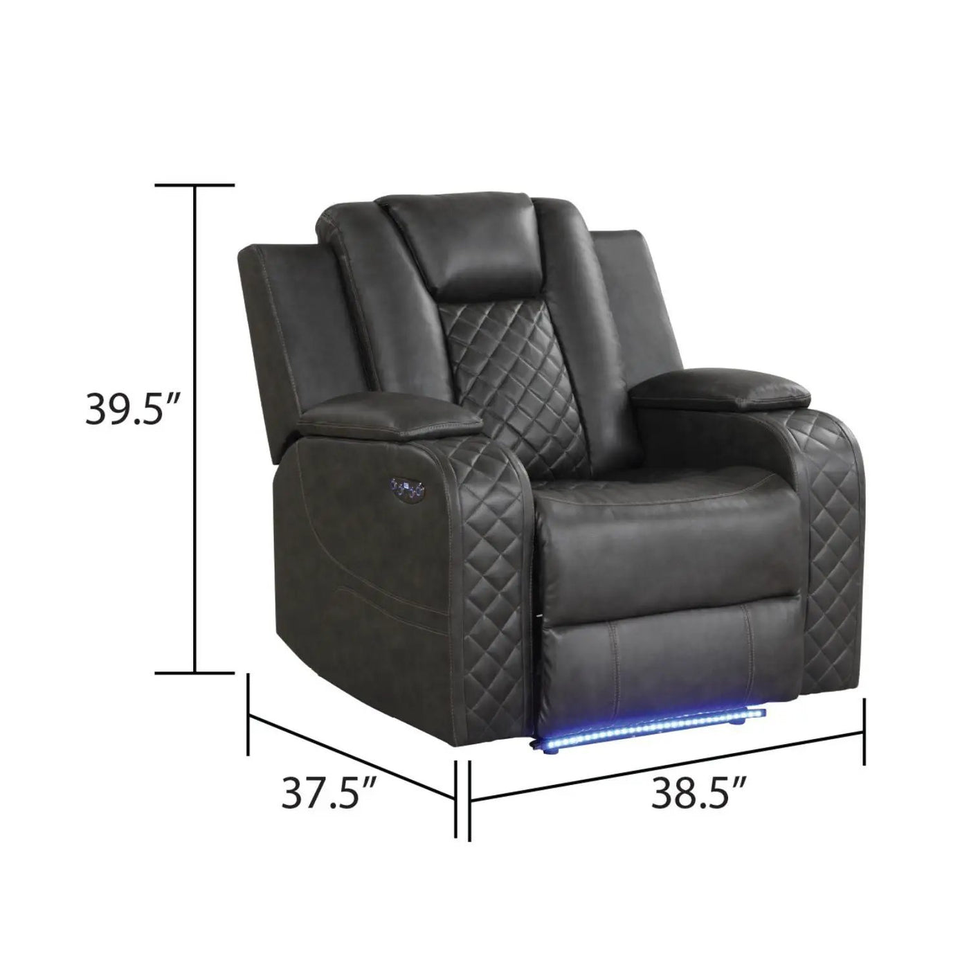 Benz - LED & Power Recliner Chair With Adjustable Headrest by Unique Piece Furniture
