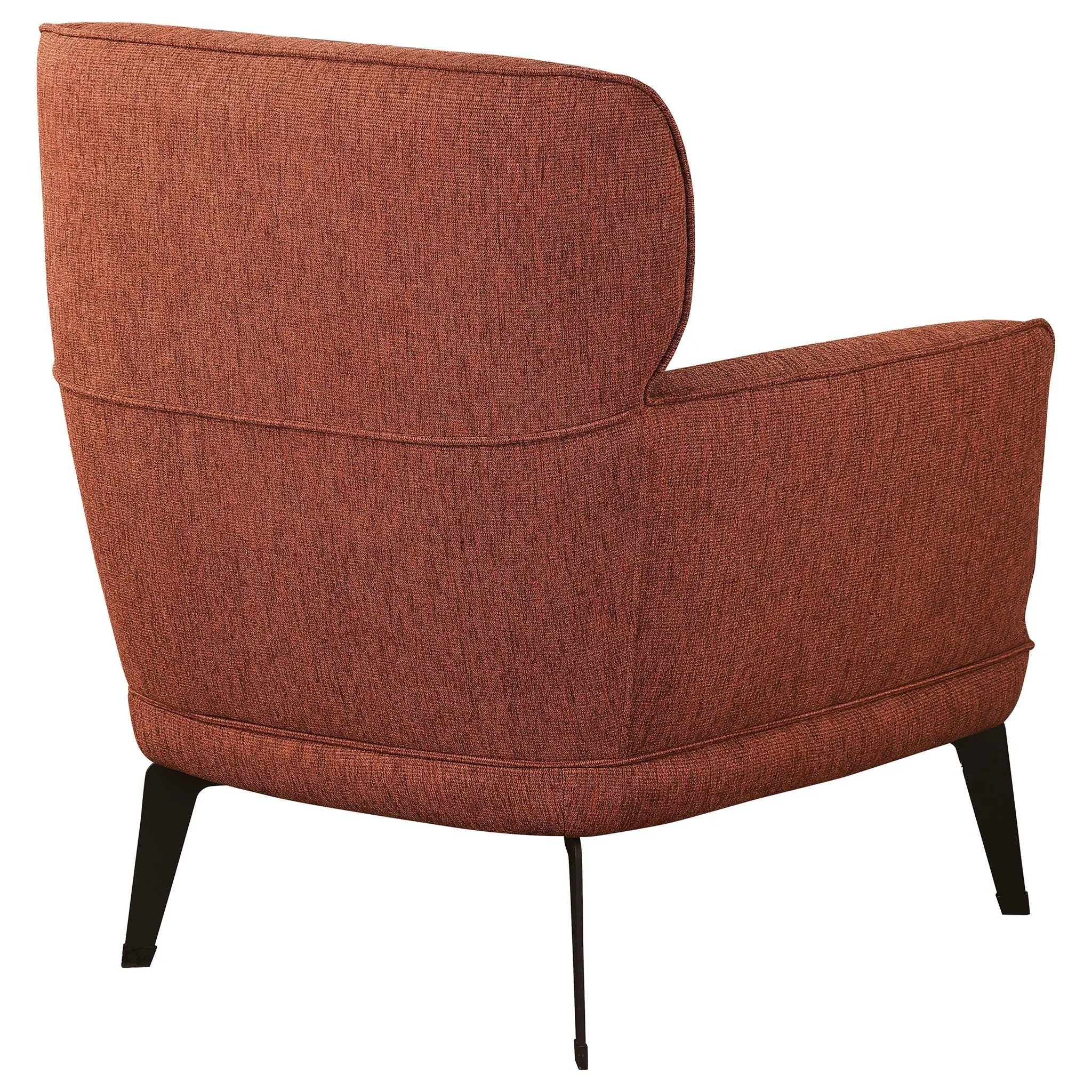 Andrea Upholstered Crescent Arm Accent Chair Orange by Unique Piece Furniture