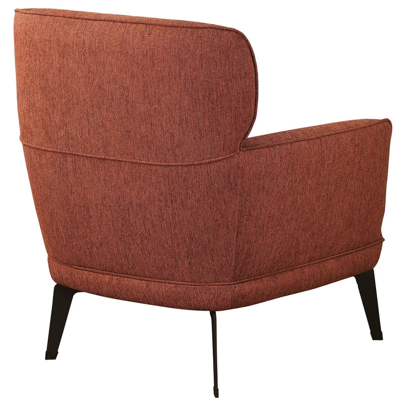 Andrea Upholstered Crescent Arm Accent Chair Orange by Unique Piece Furniture