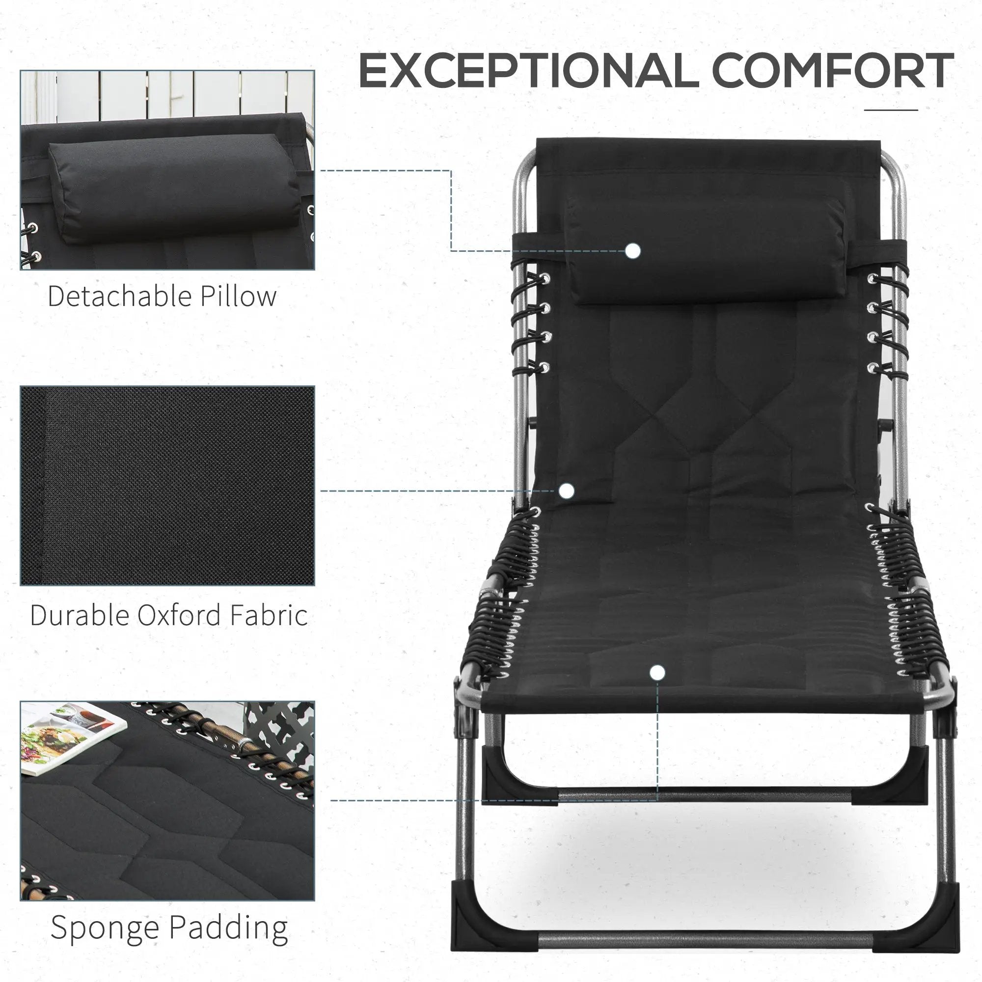 Outsunny Padded Folding Chaise Lounge Chair by HouseOfZazla