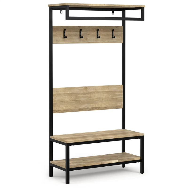 Westmont - Entryway Hall Tree Bench - Natural by HouseOfZazla