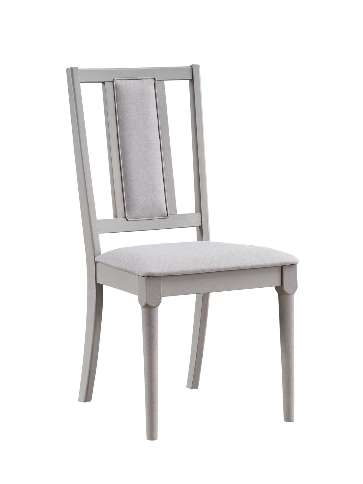 Beige Marta Side Chair Set of 2 with Fabric Upholstery - Natural Wood