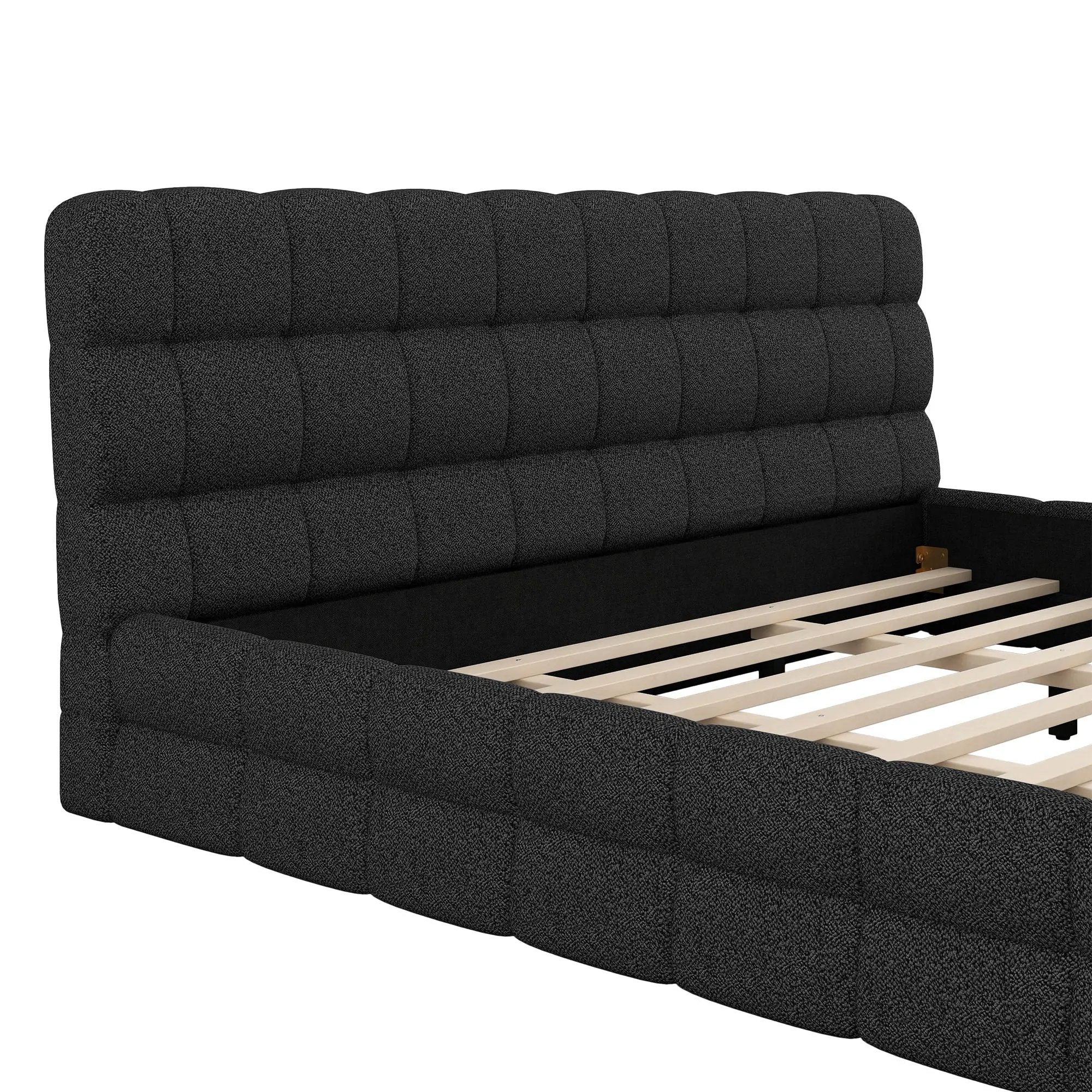 Upholstered Platform Bed With Headboard by Unique Piece Furniture