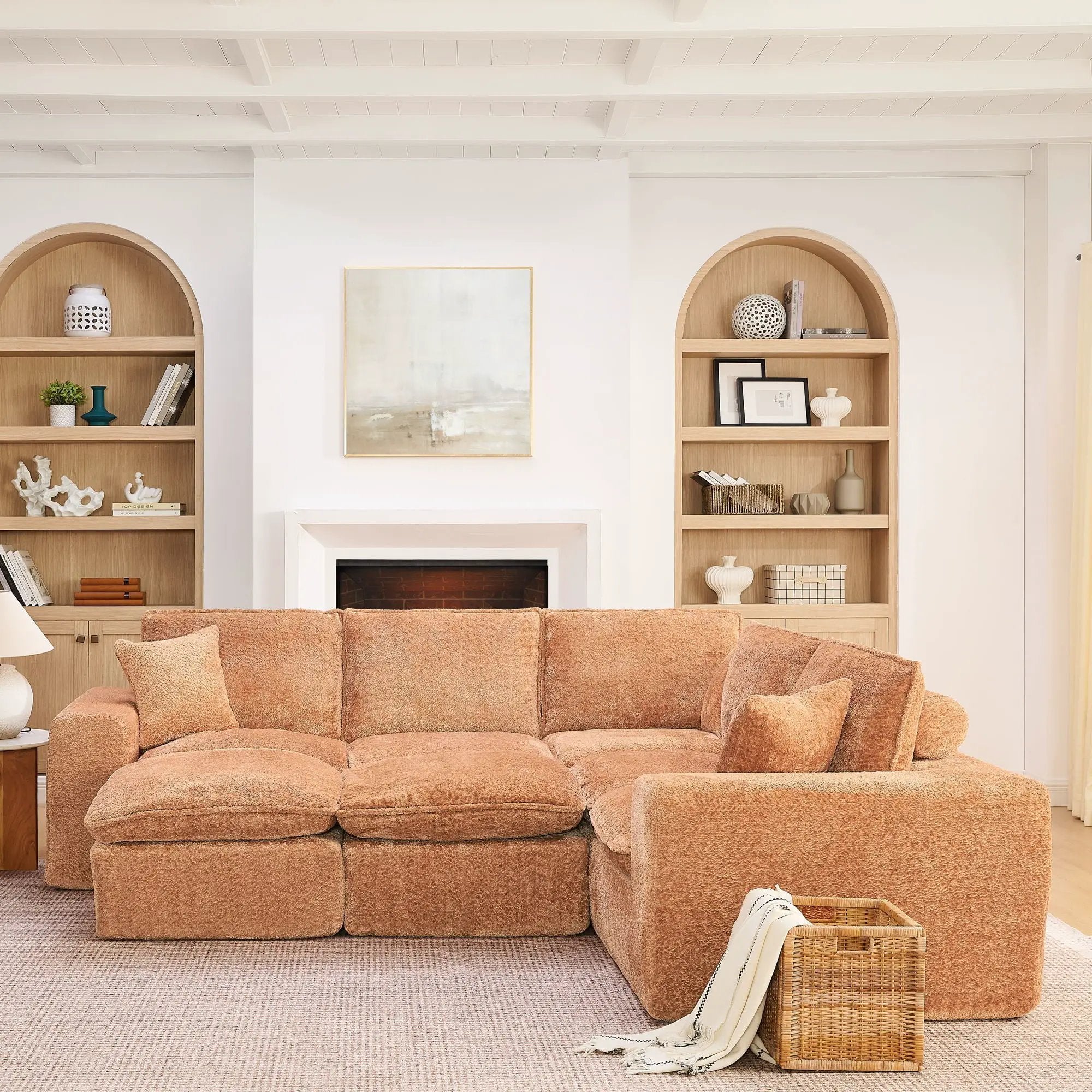 Sectional Sofa With Moveable Ottoman by Unique Piece Furniture