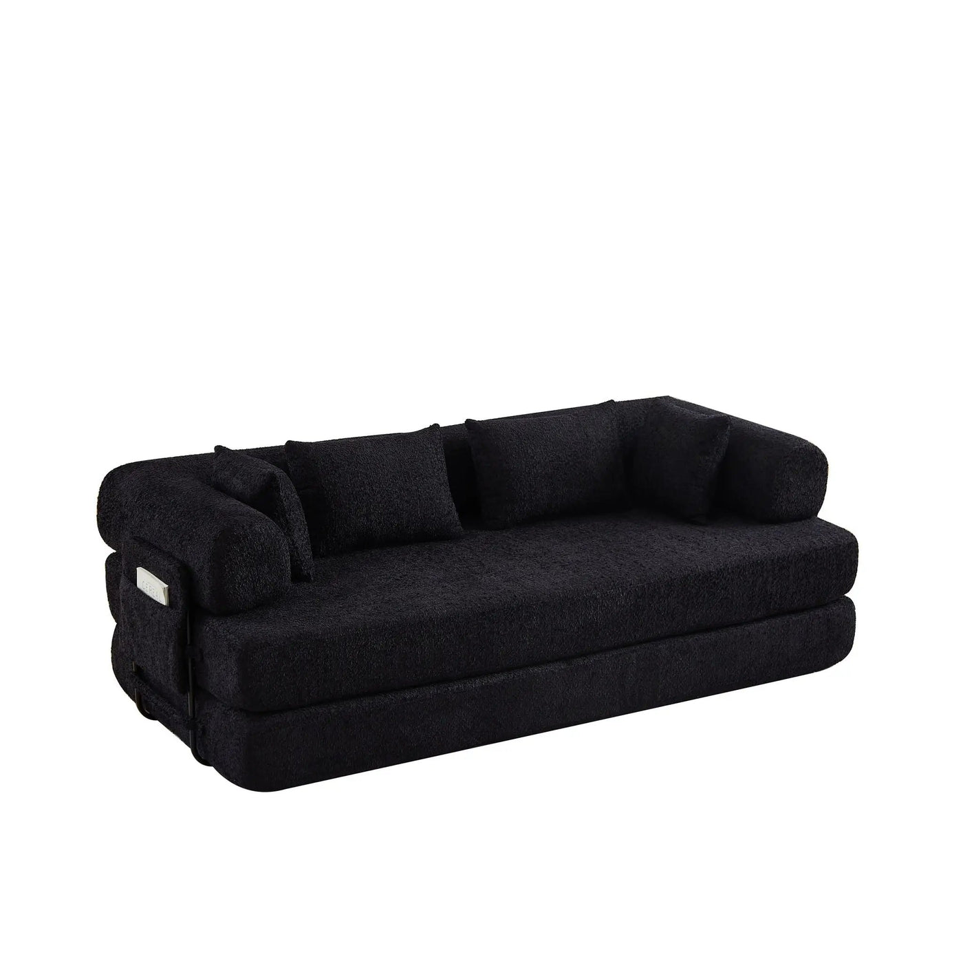 Convertible Sleeper Sofa Bed With Cylindrical Pillow by HouseOfZazla