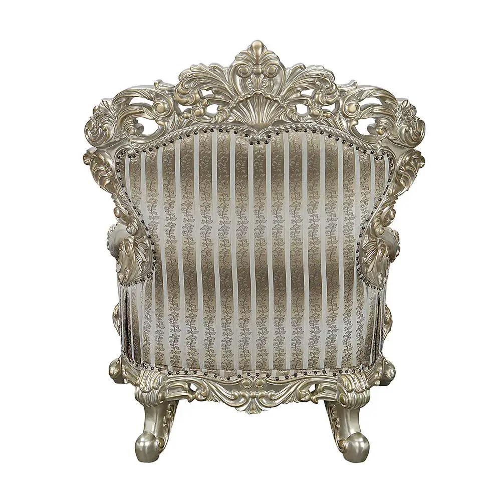 Sorina - Chair With 2 Pillows - Velvet, Fabric & Antique Gold by Unique Piece Furniture