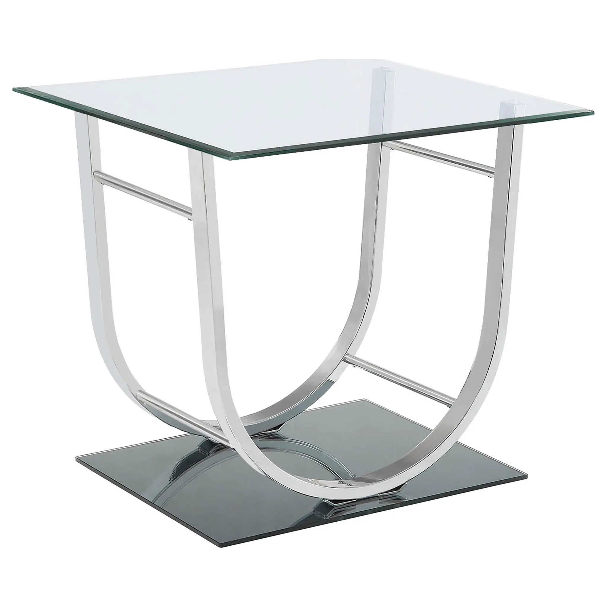 Danville 2-piece Glass Top Coffee and End Table Set Chrome by Unique Piece Furniture