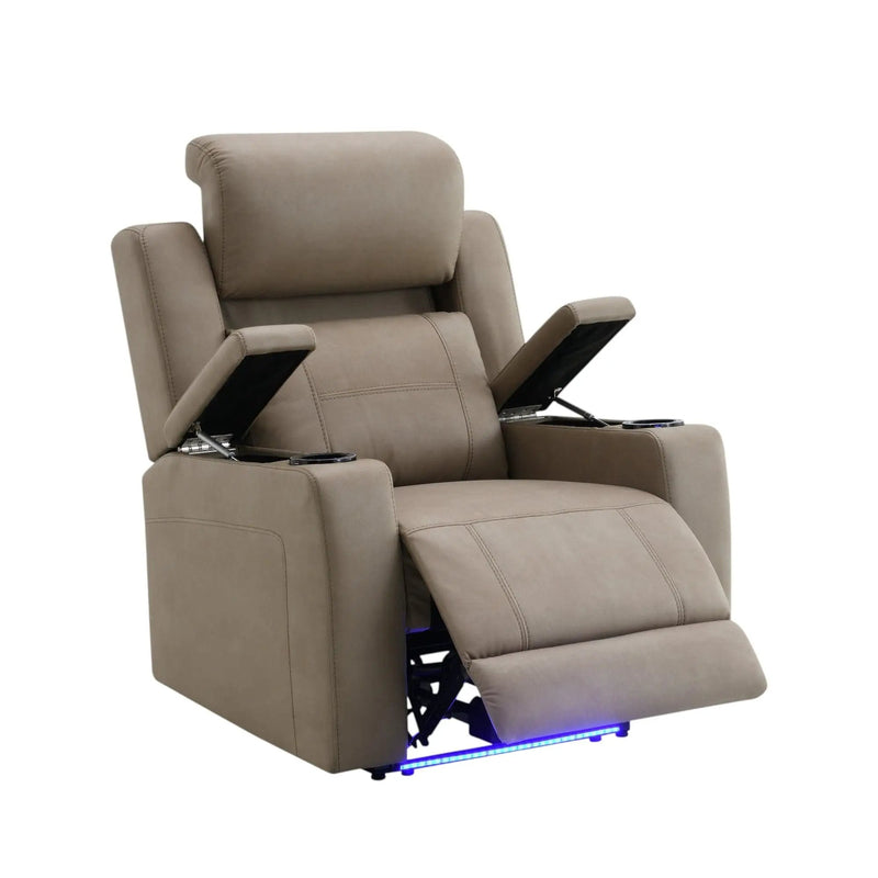 Lugo - Power Motion Recliner With Cup Holder - Camel by Unique Piece Furniture