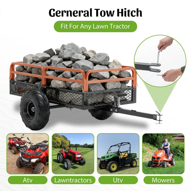 1500LBS Capacity 15 Cubic Feet Dump Cart Trailer by HouseOfZazla