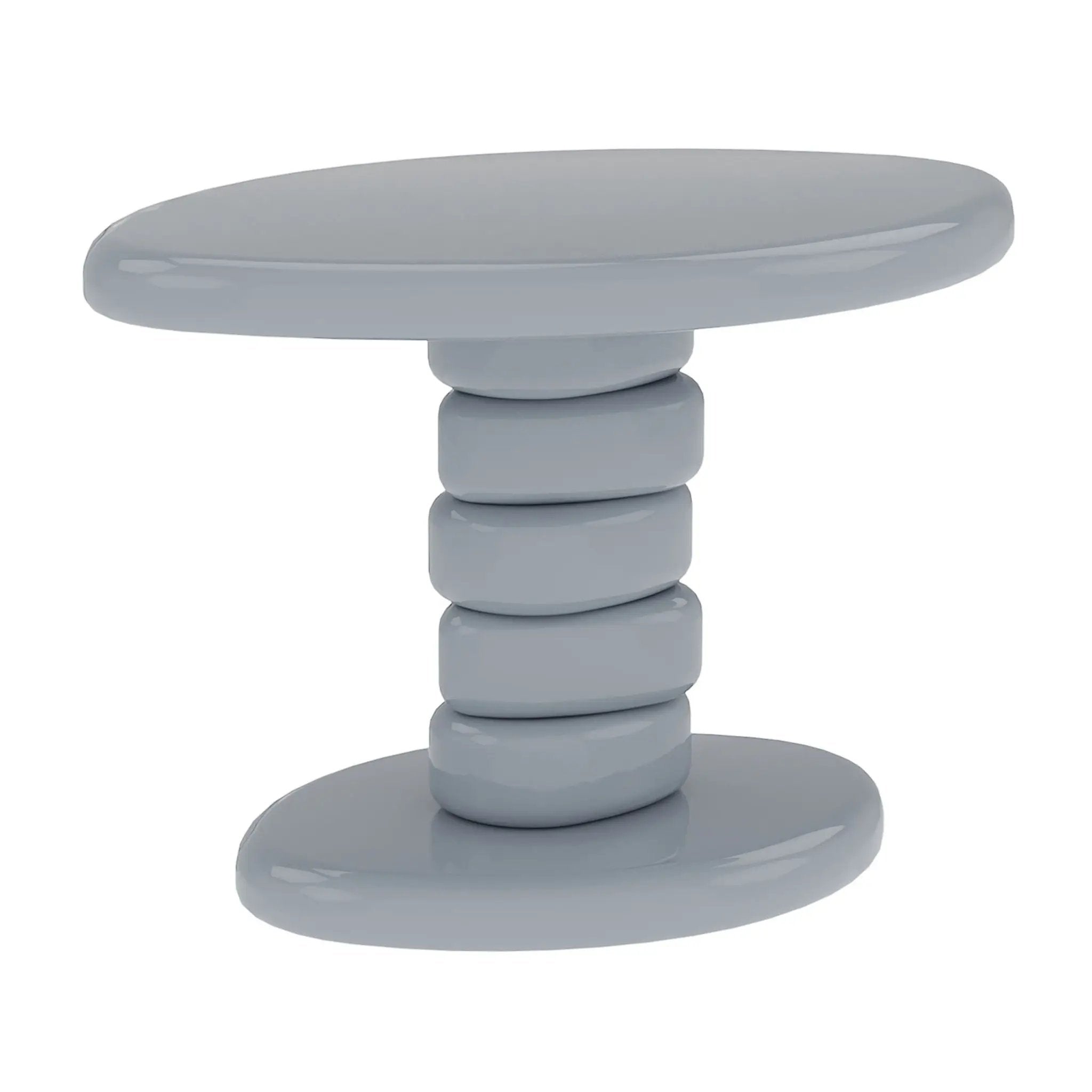 Stacked Cobblestone End Table
