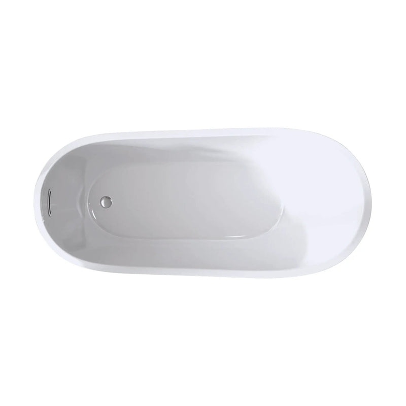 Special-Shaped Freestanding Slipper Bathtub, Overflow & Pop Up Drain