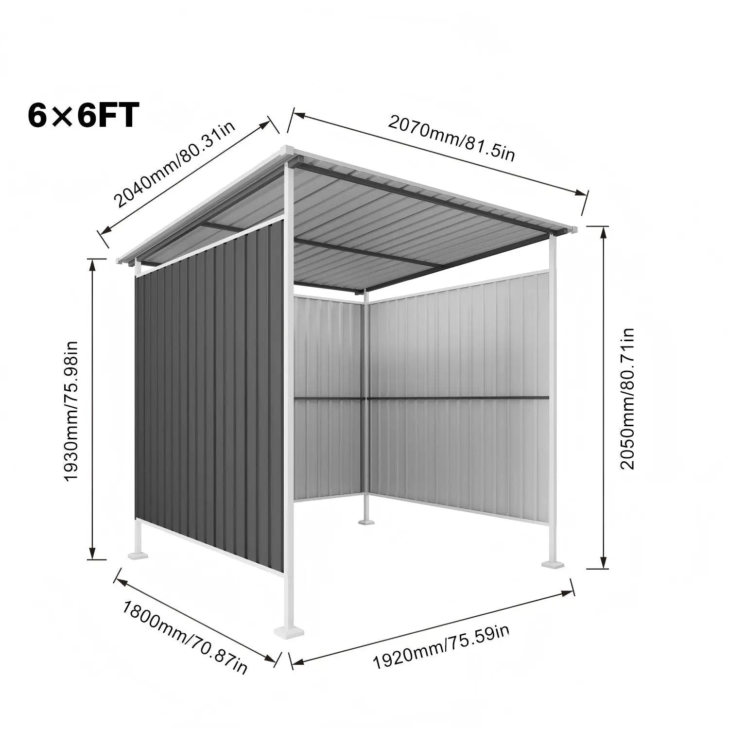Outdoor Pergola, Bike Storage Shed, Grill Gazebo For Patio - Gray by HouseOfZazla