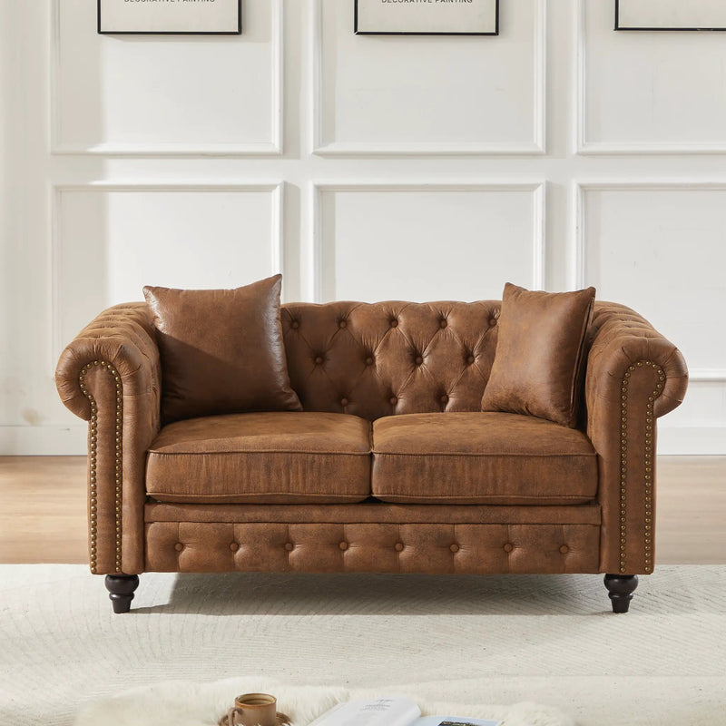 FX 63.5" Contemporary Design Chesterfield Sofa by HouseOfZazla