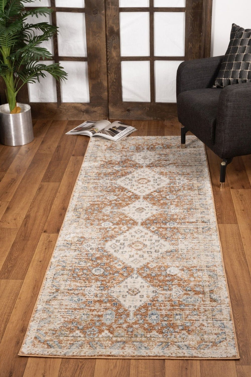 Noble - 5'3" X 7'3" Area Rug - Rust by HouseOfZazla