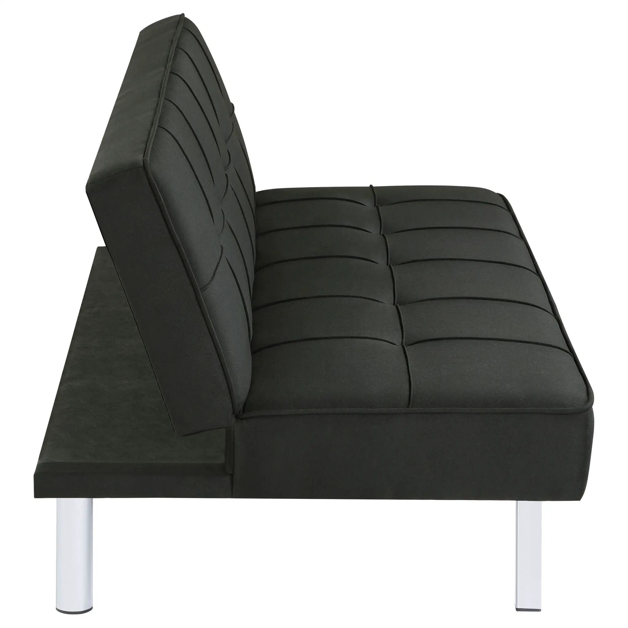 Joel Upholstered Tufted Convertible Sofa Bed Black by Unique Piece Furniture