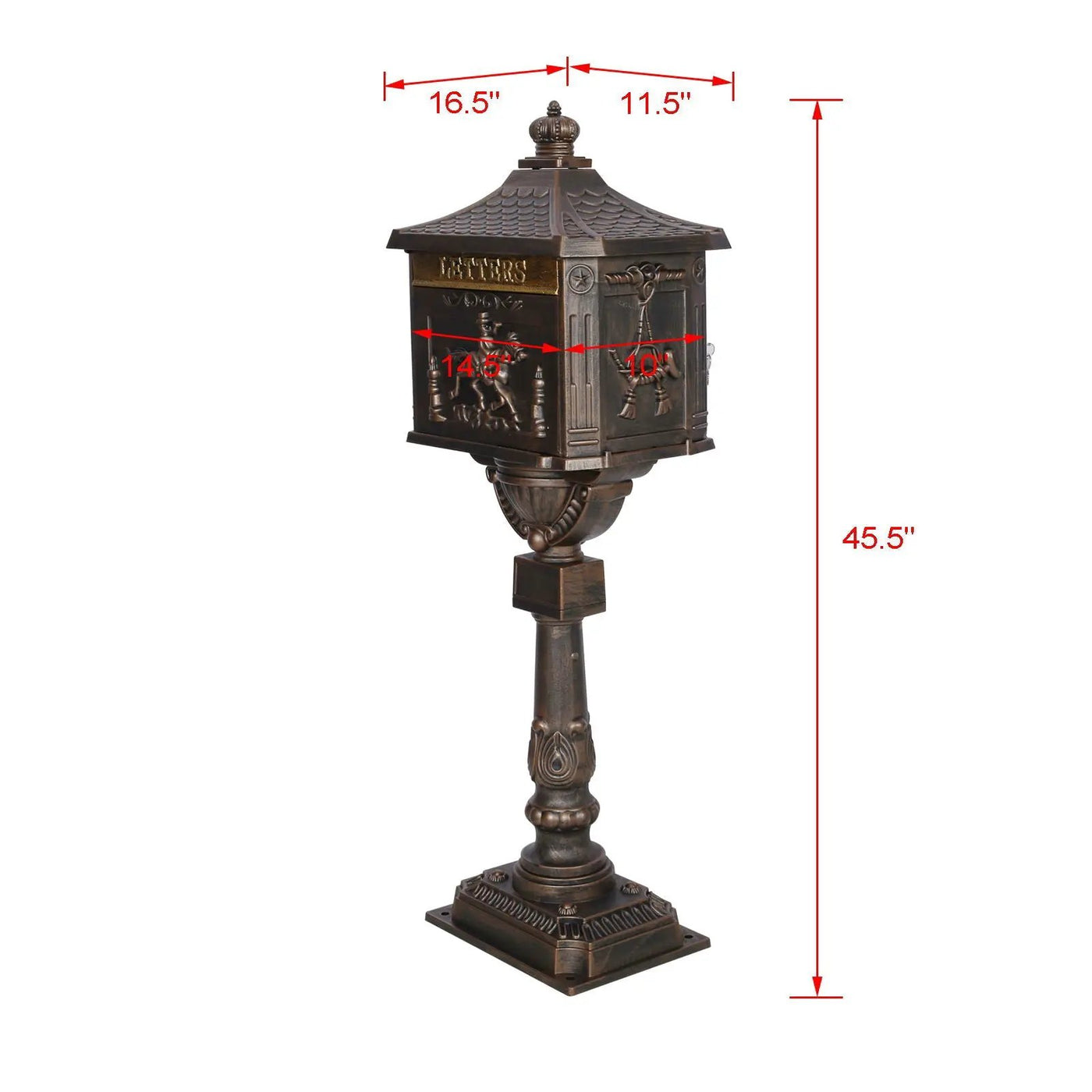 Cast Aluminum Mail Box, Postal Box, Mailbox by HouseOfZazla