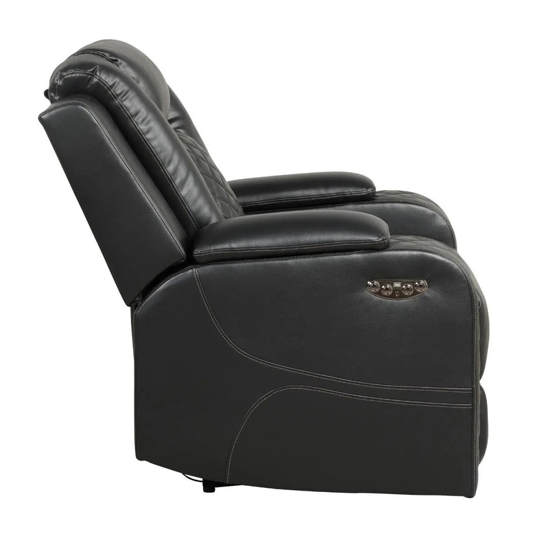 Benz - LED & Power Recliner Chair With Adjustable Headrest by HouseOfZazla