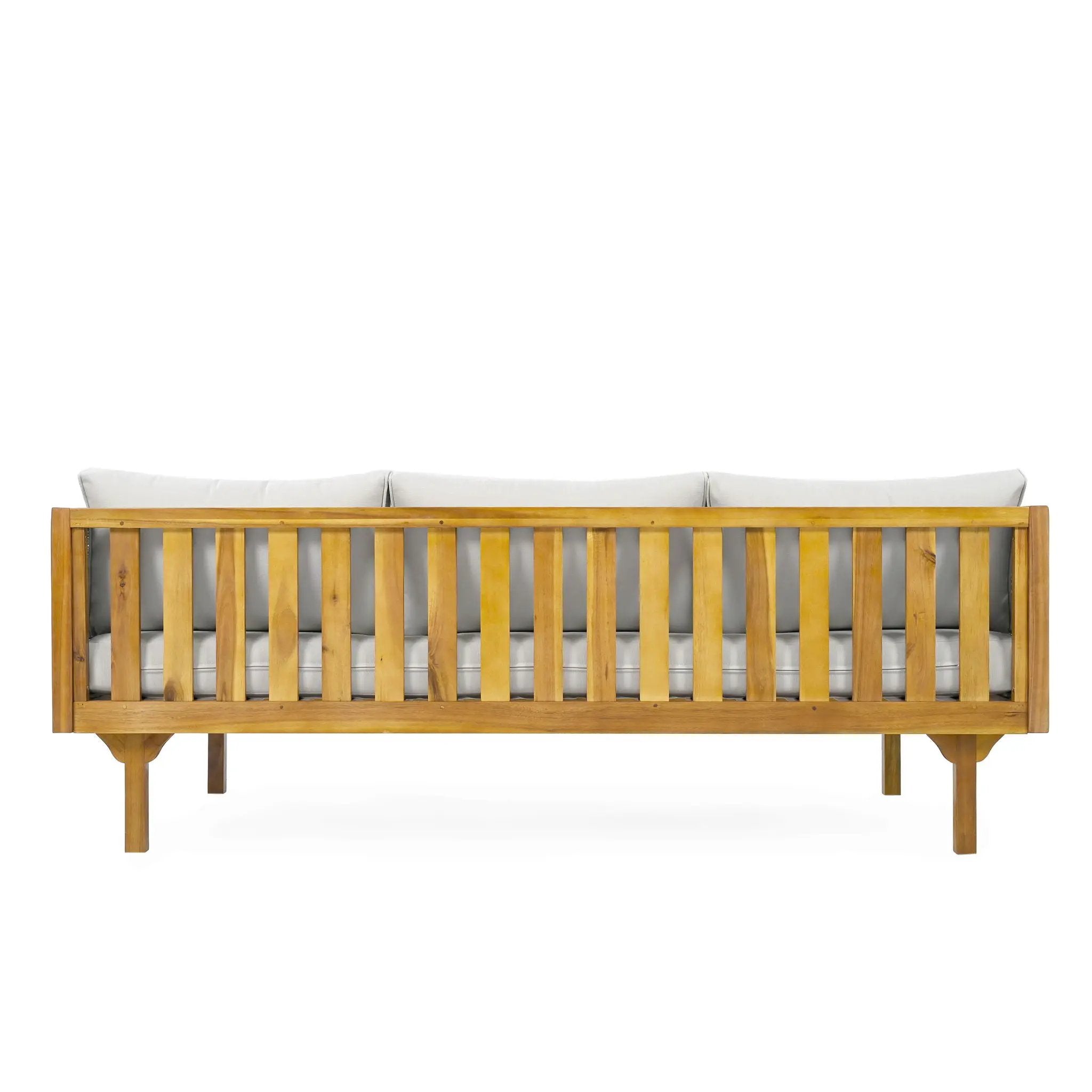 Claremont 3 Seater Daybed Teak Acacia Wood Water Resistant Cushions by HouseOfZazla