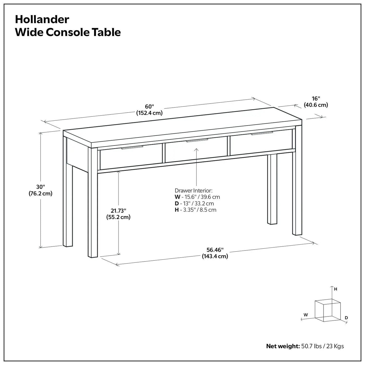 Hollander - Wide Console Table by HouseOfZazla