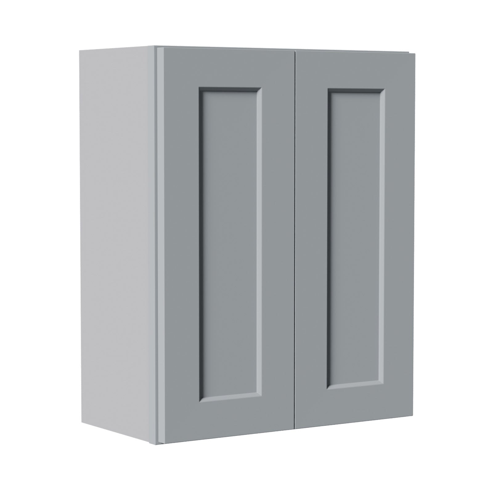 Gray Shaker Solid Wood Wall Cabinet with Soft-Close Doors by HouseOfZazla