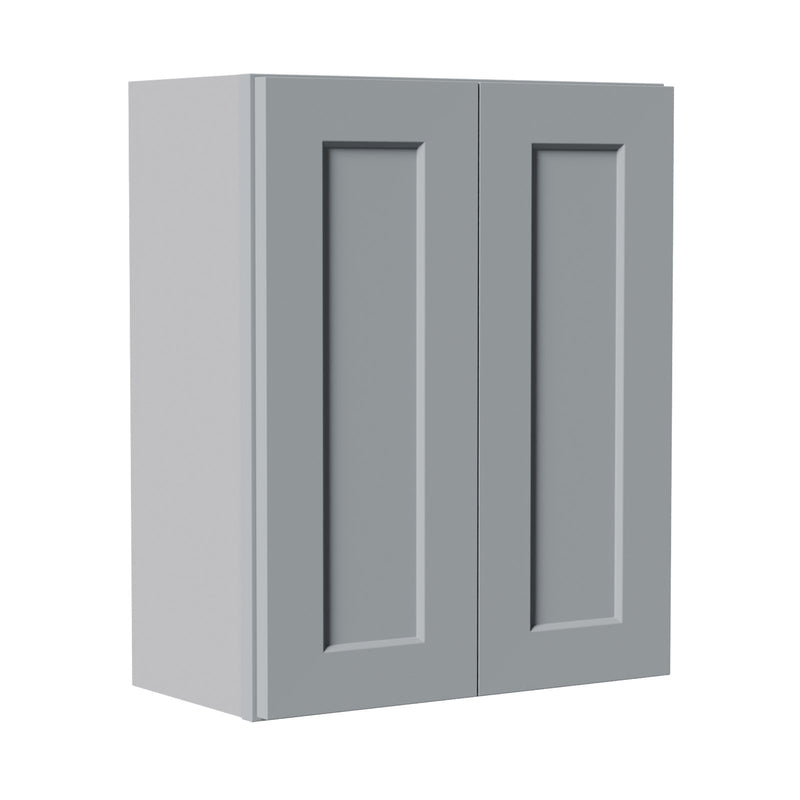 Gray Shaker Solid Wood Wall Cabinet with Soft-Close Doors by HouseOfZazla