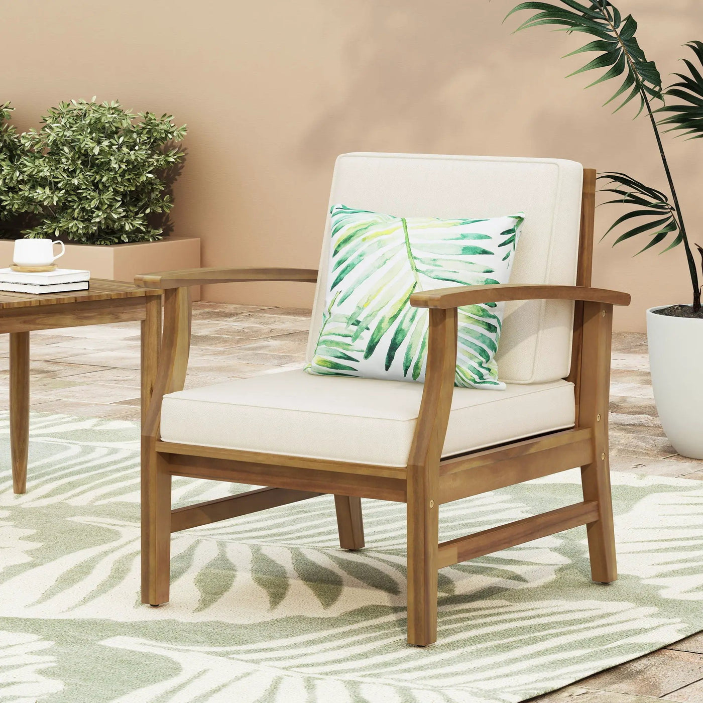 Perla Contemporary Club Chair with Water Resistant Cushion by HouseOfZazla