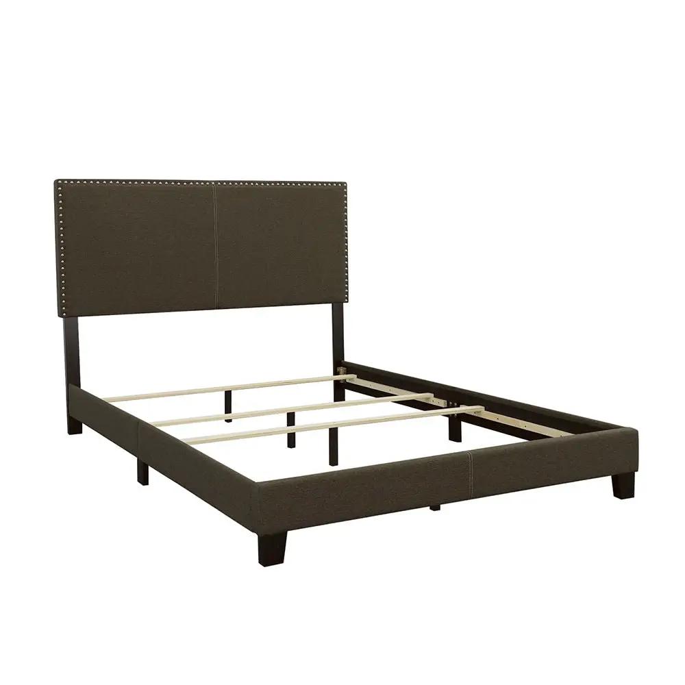 Boyd Upholstered Eastern King Panel Bed Charcoal by Unique Piece Furniture