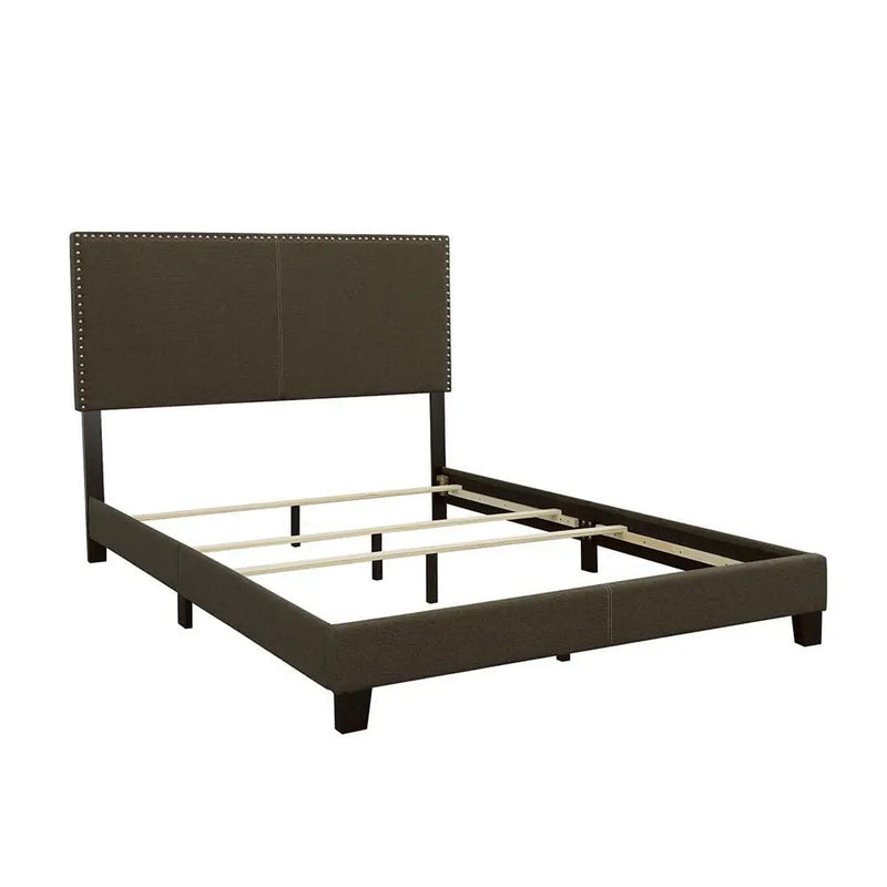 Boyd Upholstered Eastern King Panel Bed Charcoal by Unique Piece Furniture