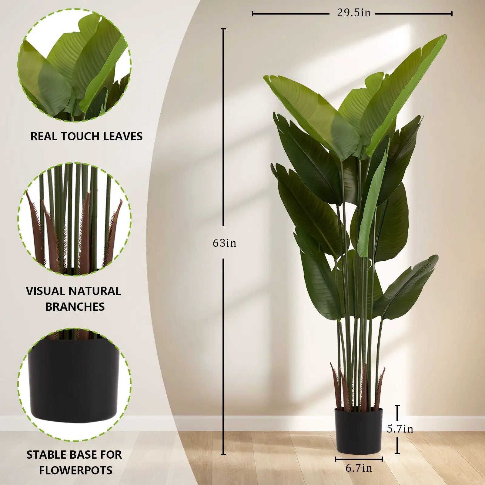 Artificial Plant For Indoor And Outdoor Decoration (Set of 2) by HouseOfZazla