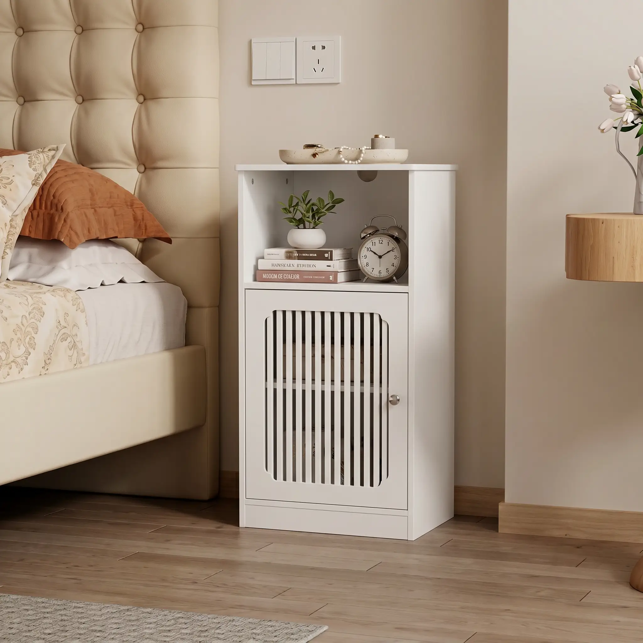 Bathroom Low Cabinet with Louvered Door by HouseOfZazla