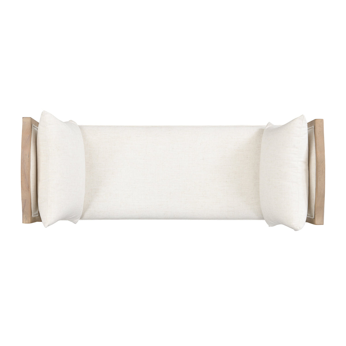 Upholstered Bench with Turned Legs & Side Cushions - Beige or Greige, photo 8 of 10