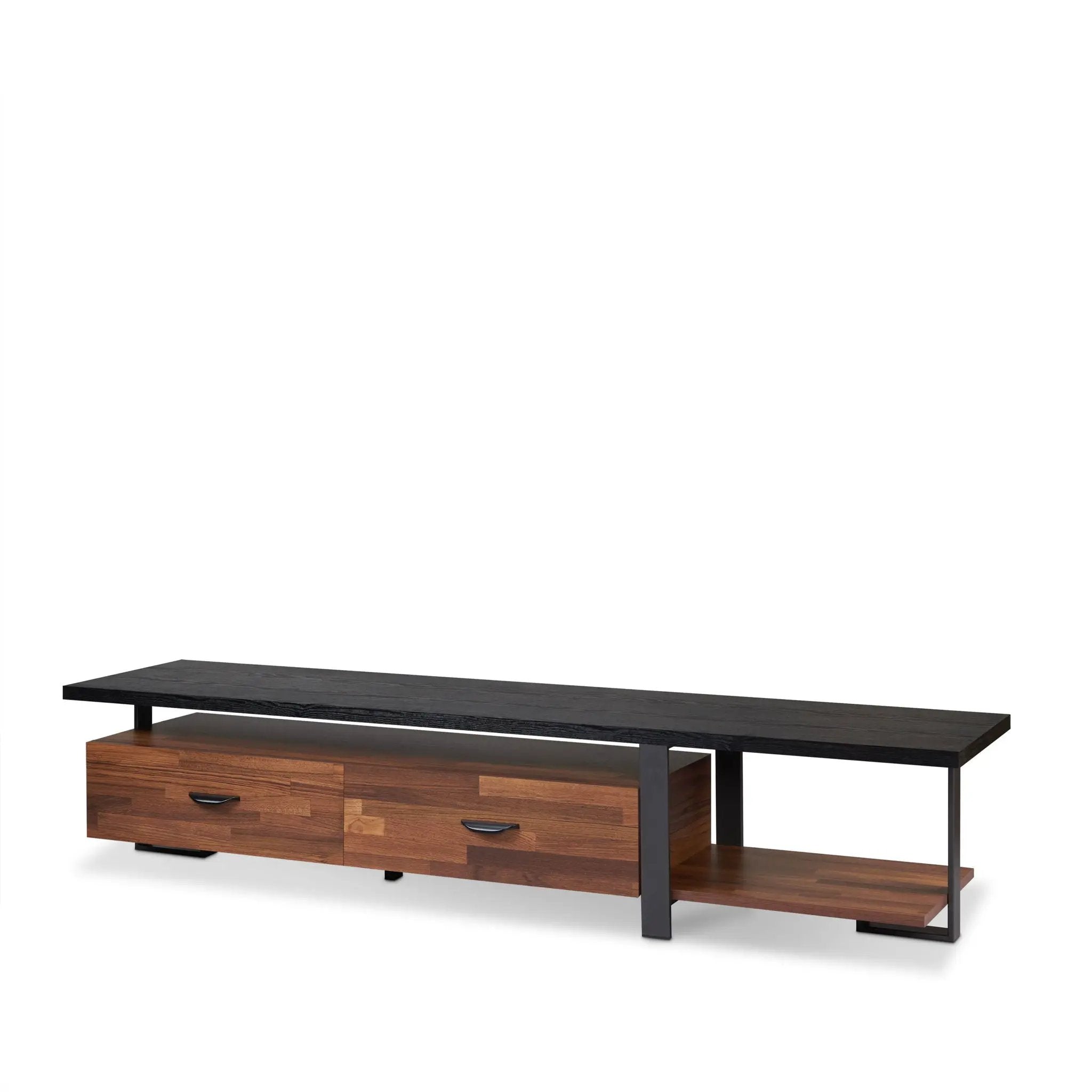 Elling - TV Stand - Walnut / Black by Unique Piece Furniture