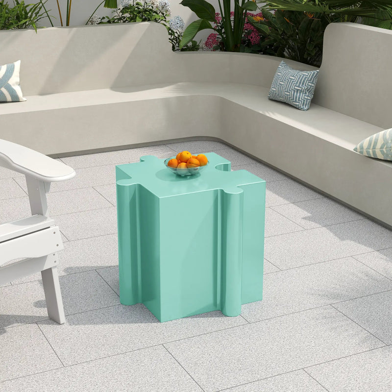3-Piece Artistic Puzzle Table Set with Modular Interlocking Design by HouseOfZazla