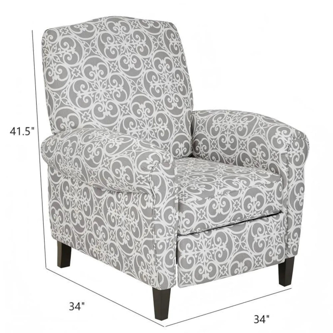 Kirby Transitional Push Back Recliner Chair by HouseOfZazla