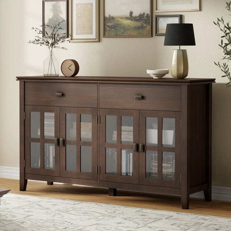 Artisan - Large 4 Door Sideboard Buffet - Brown by HouseOfZazla
