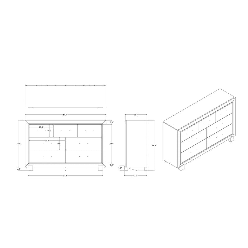 Skye - Marble Dresser - White by Unique Piece Furniture