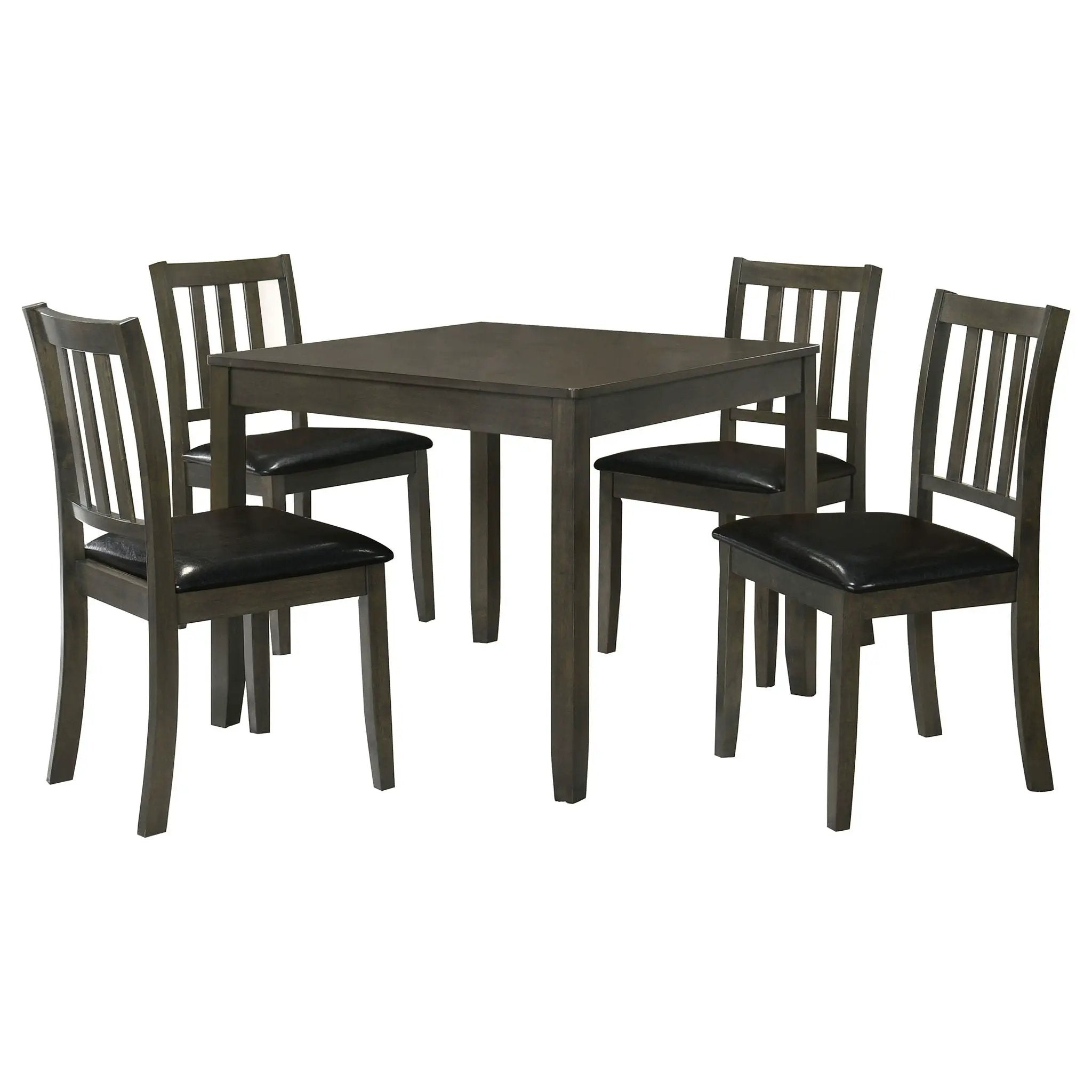 Parkwood 5-piece Square Dining Table Set Charcoal by Unique Piece Furniture
