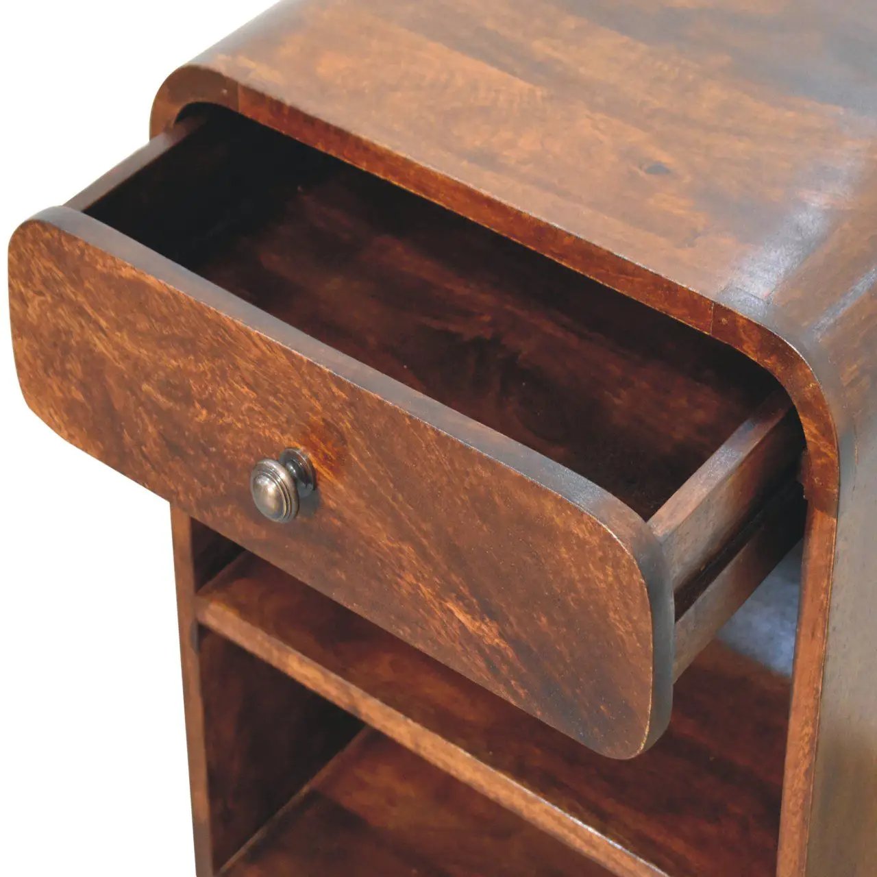 Aspen - Open Bedside Table - Dark Brown by Unique Piece Furniture
