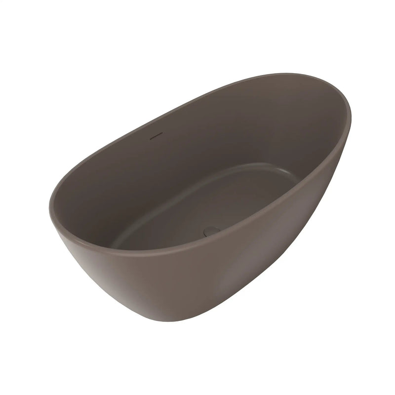 61 Inch Freestanding Solid Surface Soaking Bathtub by HouseOfZazla