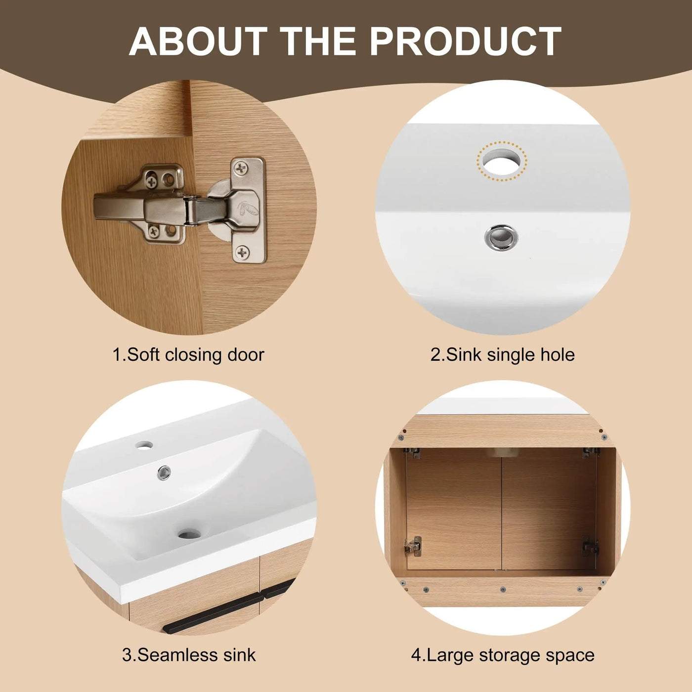 Bathroom Vanity Set With Resin Countertop Sink, 2 Doors by HouseOfZazla