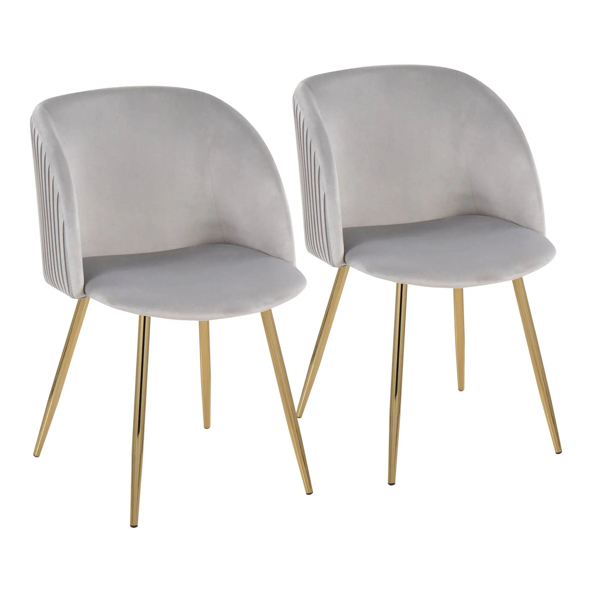 Fran - Pleated Waves Contemporary Chair (Set of 2) by Unique Piece Furniture