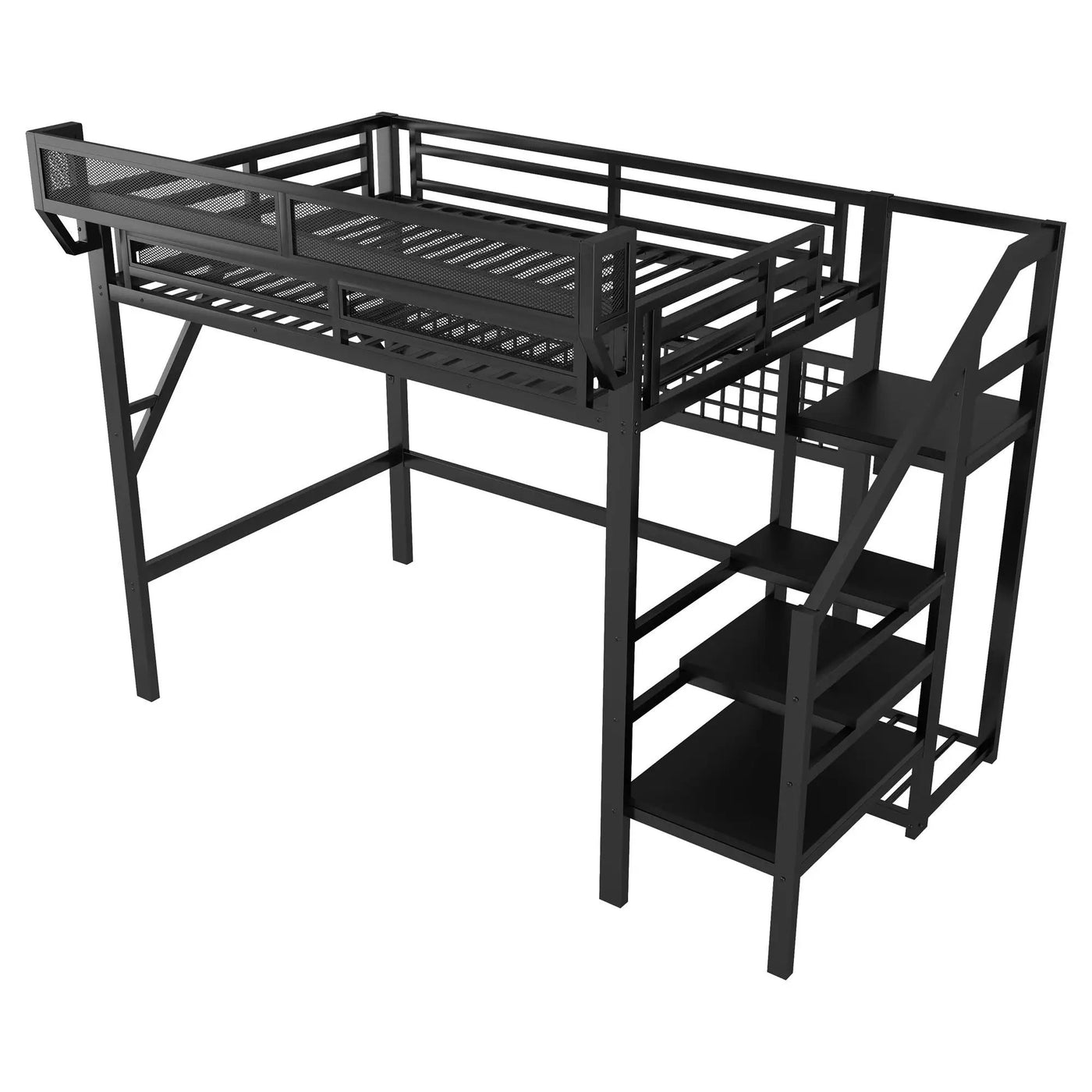 Loft Bed With Stairs And Storage by HouseOfZazla