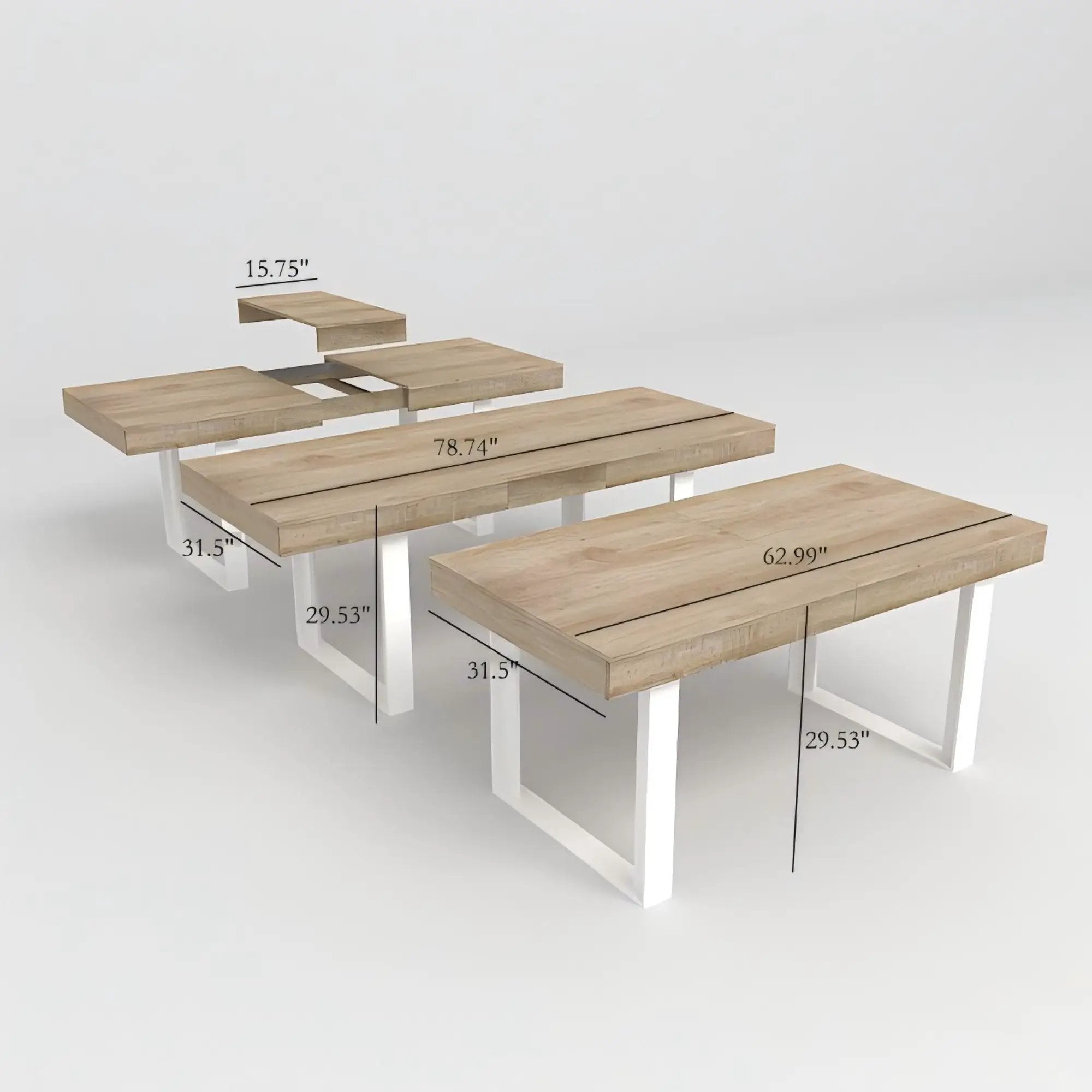 Extendable Dining Room Table for 6-10 by HouseOfZazla